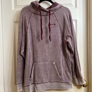 Pink terry cloth oversize hoodie